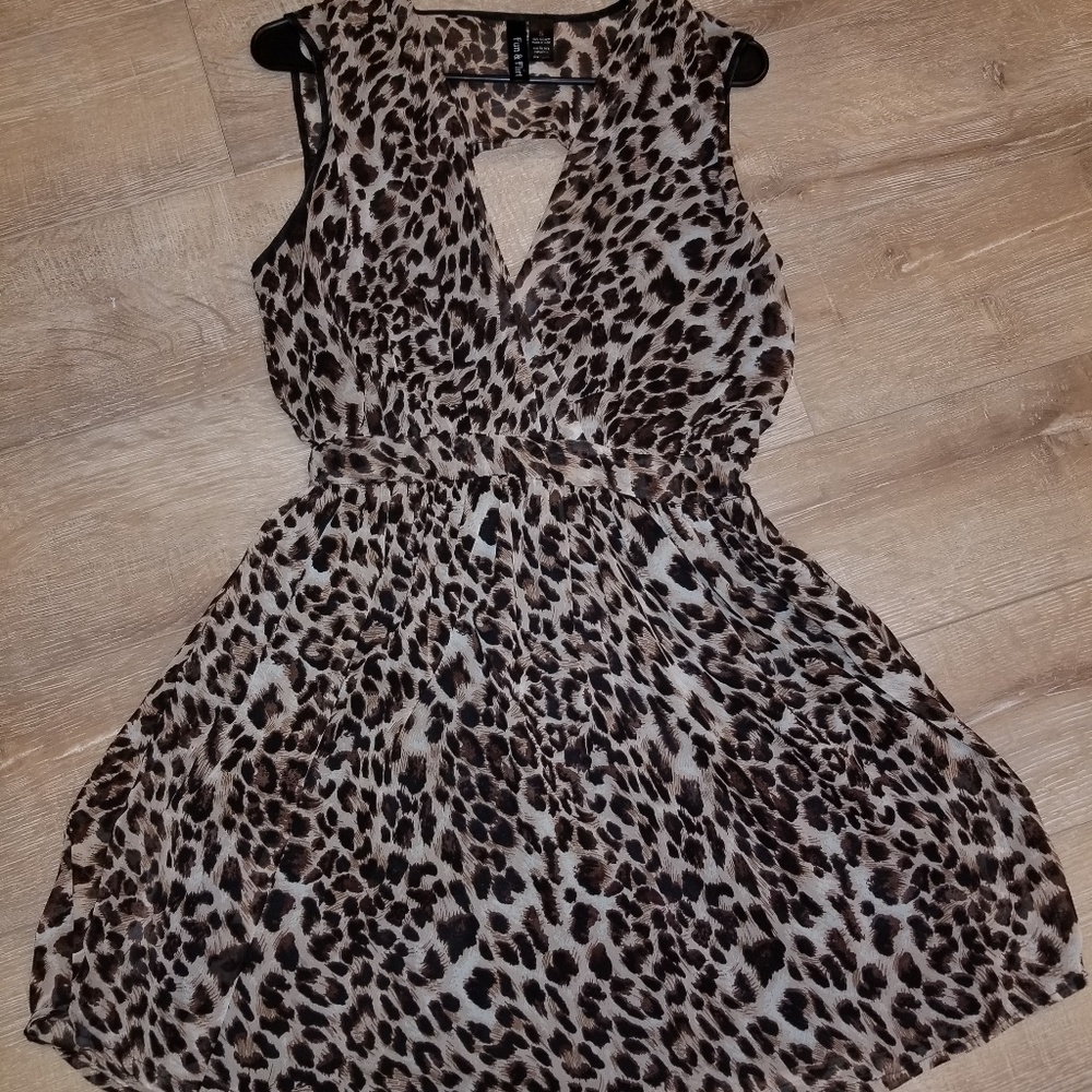 Fun & Flirt leopard print fit and flare dress